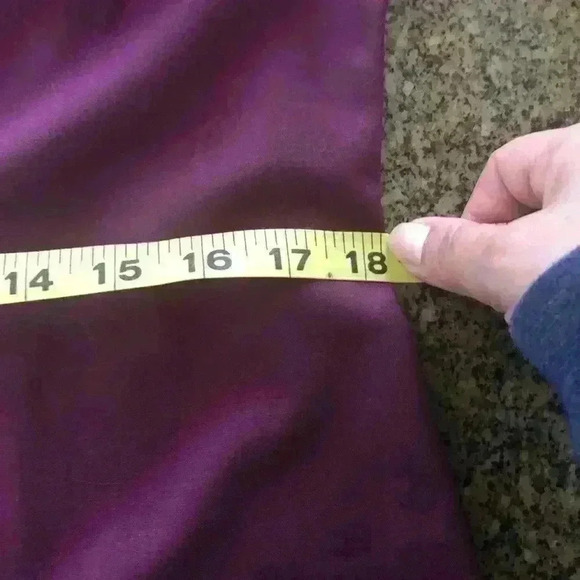 Banana Republic Plum Front Ruffles Front Key Hole Dress Women 10 - Picture 9 of 13